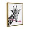 Stupell Industries Funny Animal Bathroom Toothbrush Framed Floater Canvas Wall Art